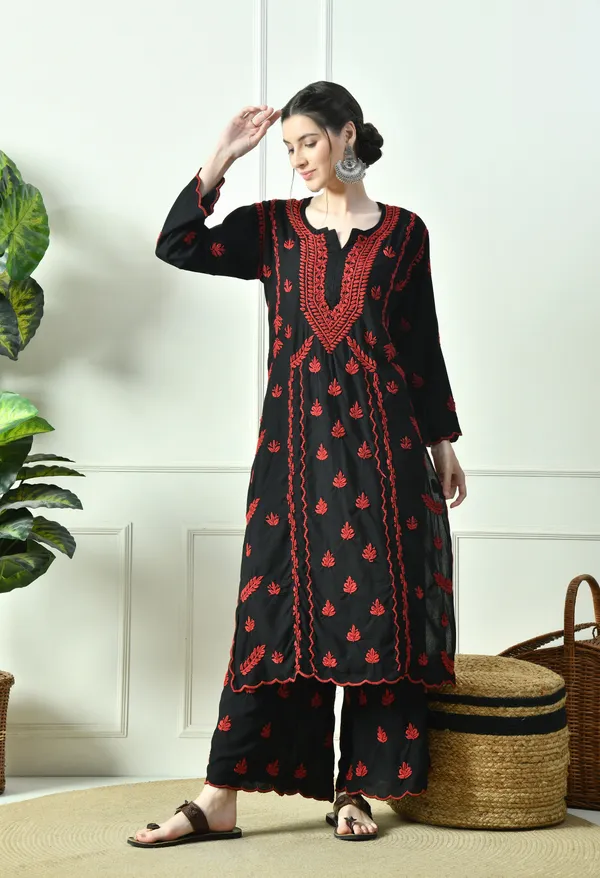 Black_Beauty_Vibrant_Chikankari_Set-_Red