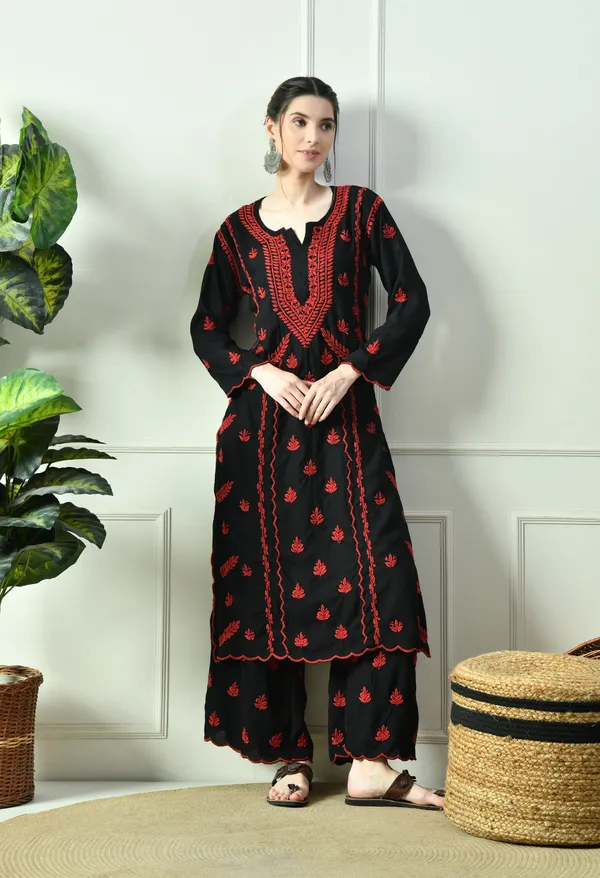 Black_Beauty_Vibrant_Chikankari_Set-_Red
