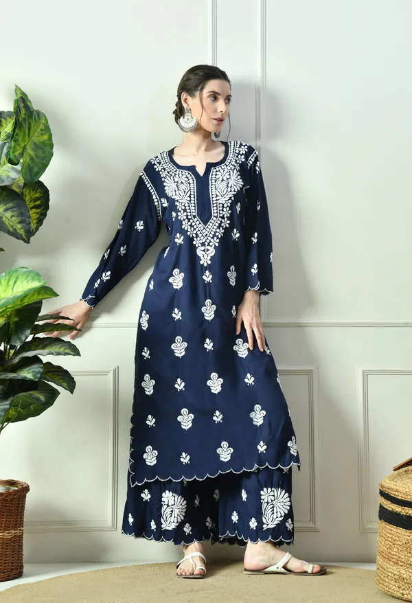 Royal_Bloom_�_Navy_Chikankari_Cutwork_Set