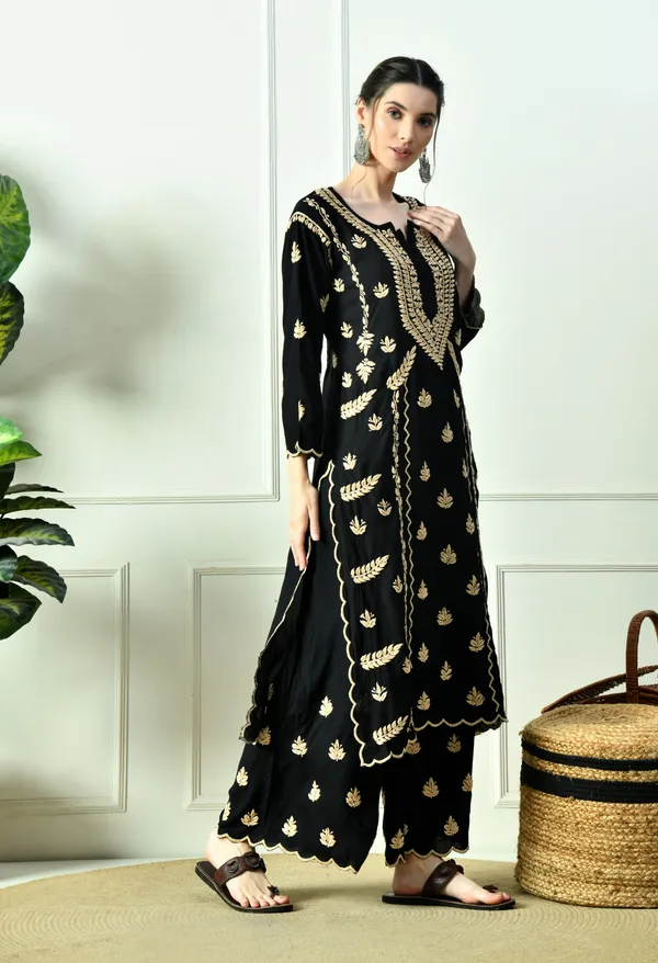 Black_Beauty_Vibrant_Chikankari_Set-_Brown