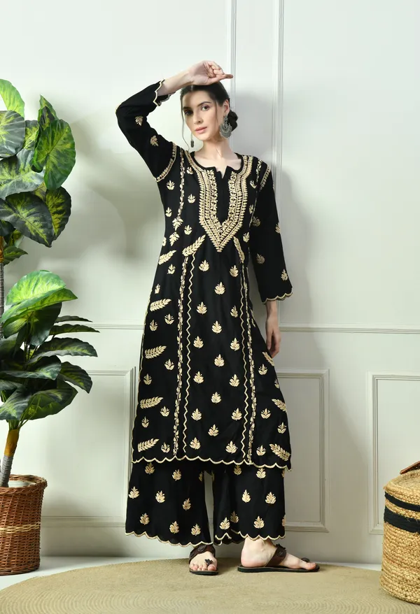 Black_Beauty_Vibrant_Chikankari_Set-_Brown