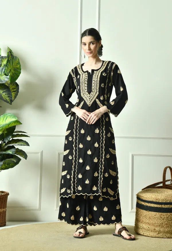 Black_Beauty_Vibrant_Chikankari_Set-_Brown