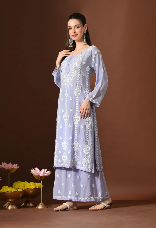 Lavender_Grace_Hand_Embroidered_Modal_Chikankari_Kurta_Palazzo_Set