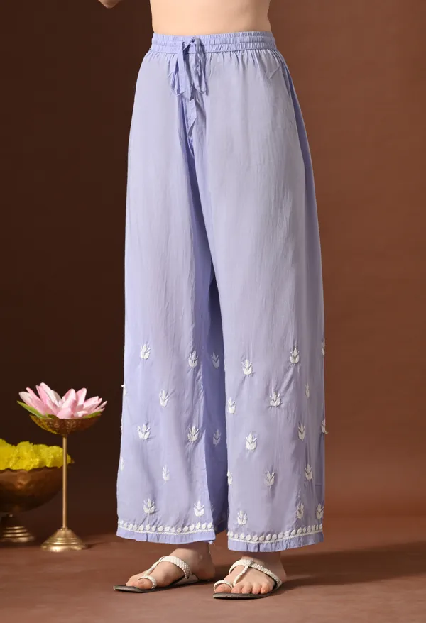 Lavender_Grace_Hand_Embroidered_Modal_Chikankari_Kurta_Palazzo_Set