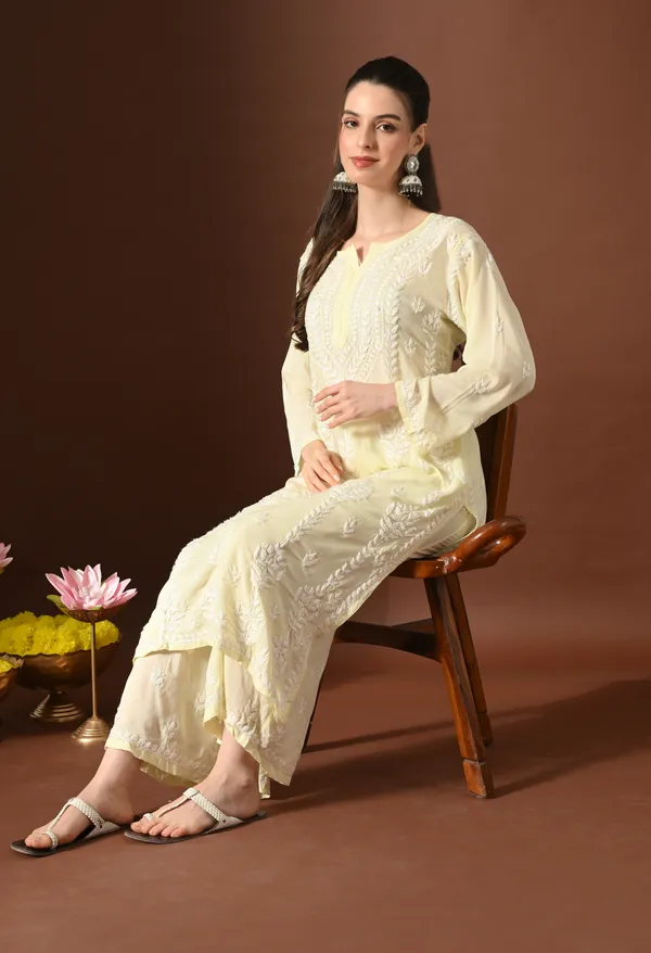 Soft_Yellow_Hand-Embroidered_Modal_Chikankari_Kurta_Set_for_Women
