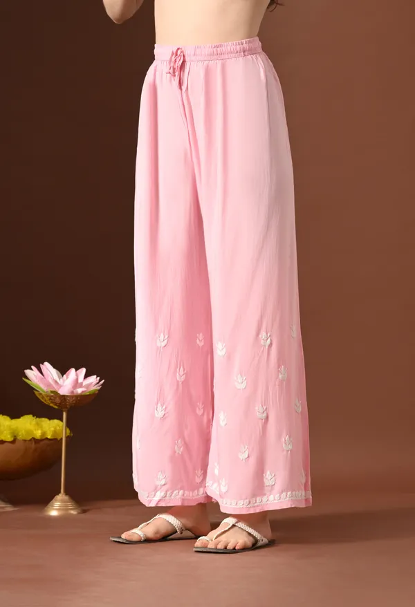 Blush_Pink_Hand-Embroidered_Chikankari_Modal_Kurta_with_Plazo_Set