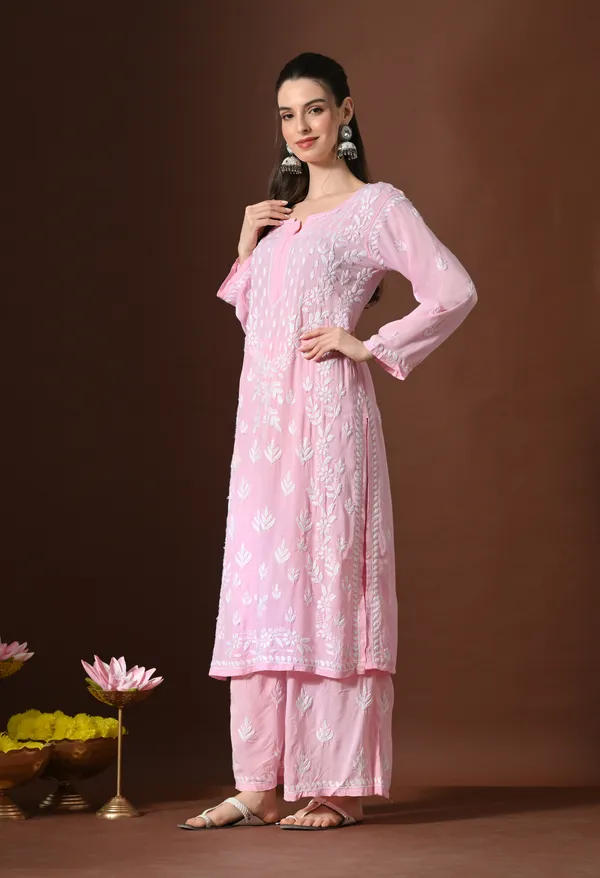Blush_Pink_Modal_Hand-Embroidered_Chikankari_Kurta_Pant_Set