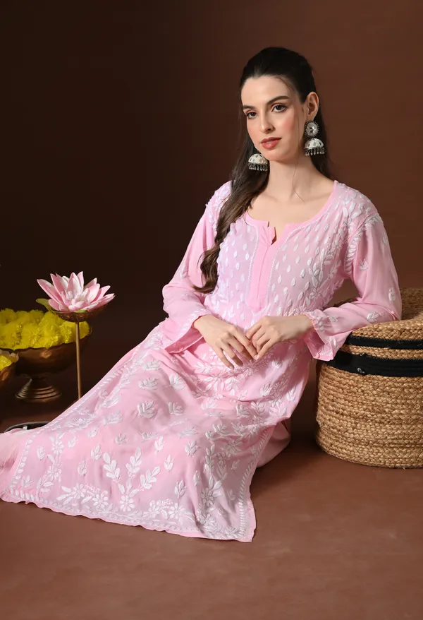 Blush_Pink_Modal_Hand-Embroidered_Chikankari_Kurta_Pant_Set