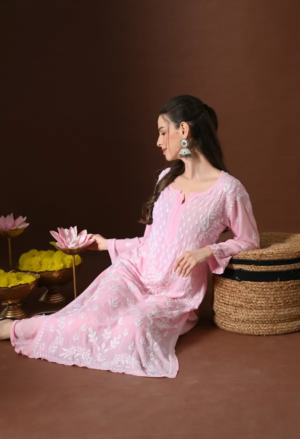 Blush_Pink_Modal_Hand-Embroidered_Chikankari_Kurta_Pant_Set
