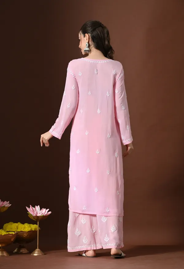 Blush_Pink_Modal_Hand-Embroidered_Chikankari_Kurta_Pant_Set