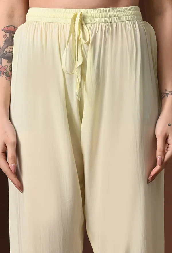 Yellow_Purple_Color_Thread_Hand_Embroidered_Chikankari_Modal_Kurta_Pant_Set_for_Women