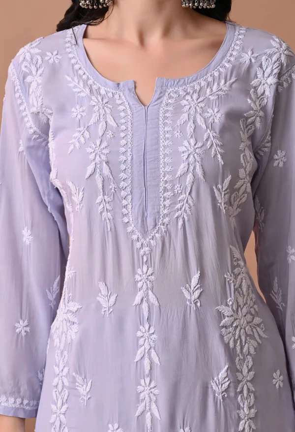 Syrish_Zareen_Lavender_Modal_Chikankari_Kurta_Set