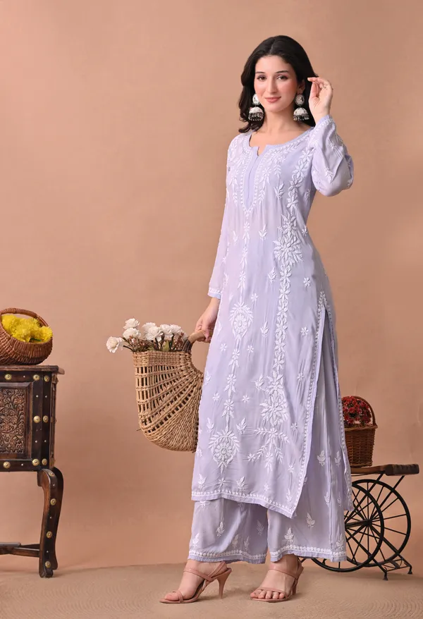 Syrish_Zareen_Lavender_Modal_Chikankari_Kurta_Set