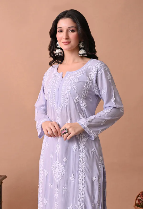 Syrish_Zareen_Lavender_Modal_Chikankari_Kurta_Set