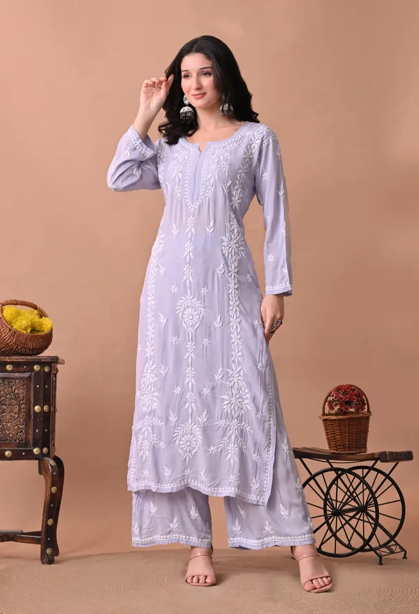 Syrish_Zareen_Lavender_Modal_Chikankari_Kurta_Set