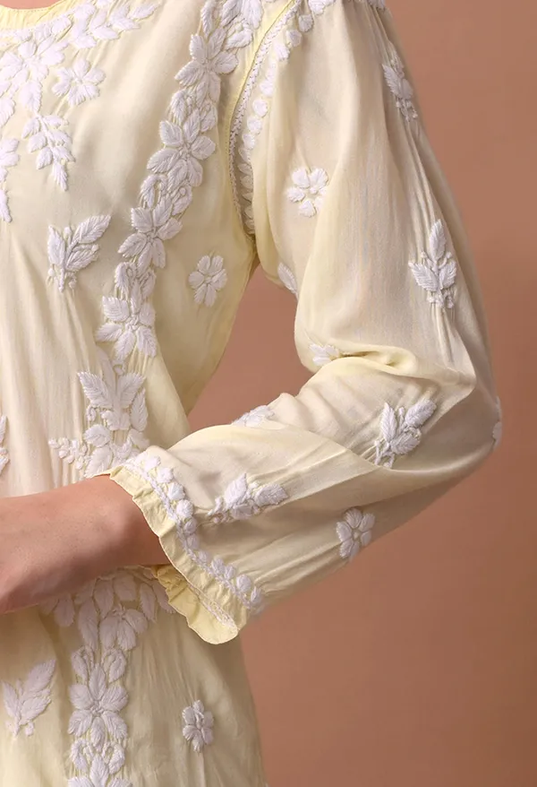 Syrish_Zareen_Lemon_Modal_Chikankari_Kurta_Set