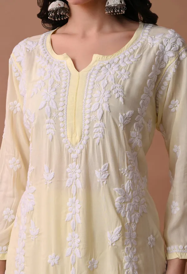 Syrish_Zareen_Lemon_Modal_Chikankari_Kurta_Set