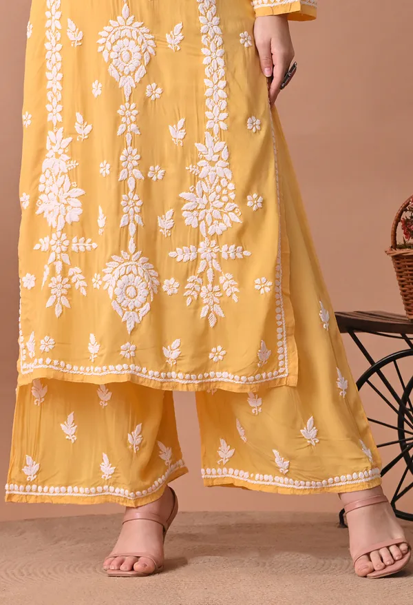 Syrish_Zareen_Yellow_Modal_Chikankari_Kurta_Set