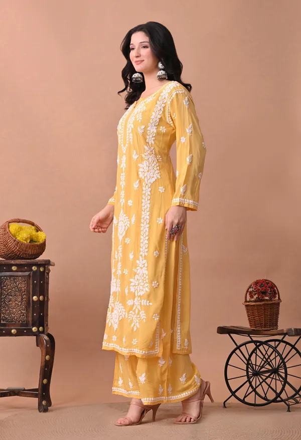 Syrish_Zareen_Yellow_Modal_Chikankari_Kurta_Set