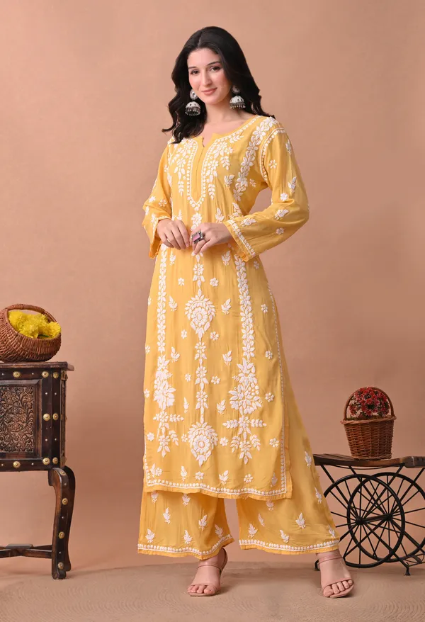 Syrish_Zareen_Yellow_Modal_Chikankari_Kurta_Set