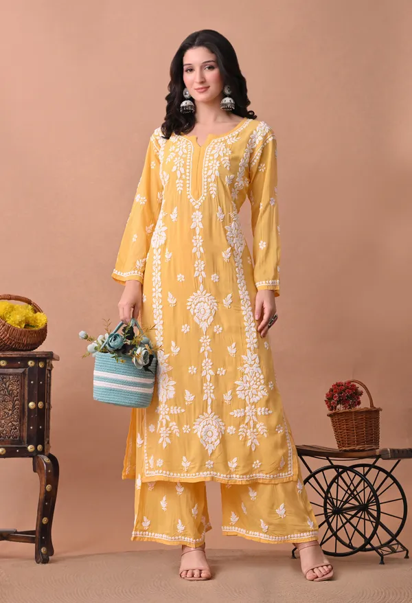 Syrish_Zareen_Yellow_Modal_Chikankari_Kurta_Set