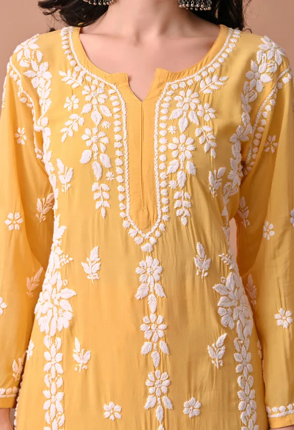 Syrish_Zareen_Yellow_Modal_Chikankari_Kurta_Set