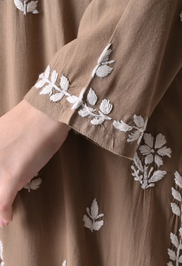 Syrish_Lucknowi_Chikankari_Rayon_Kurta_Palazzo_Set_with_Floral_Embroidery_Taupe