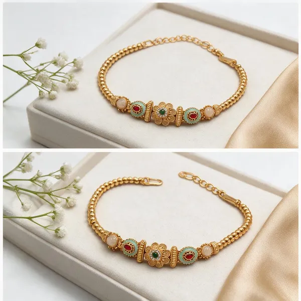 Gold_Brass_Copper_Classic_Bracelet_For_Women