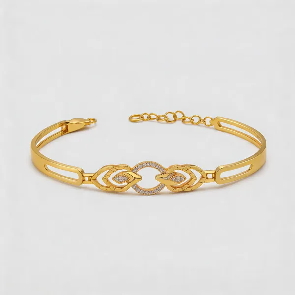 Gold_Brass_Copper_Classic_Bracelet_For_Women