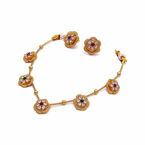 Gold_Brass_&_Copper_Choker_For_Women