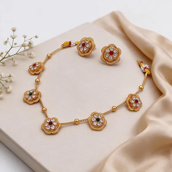 Gold_Brass_&_Copper_Choker_For_Women