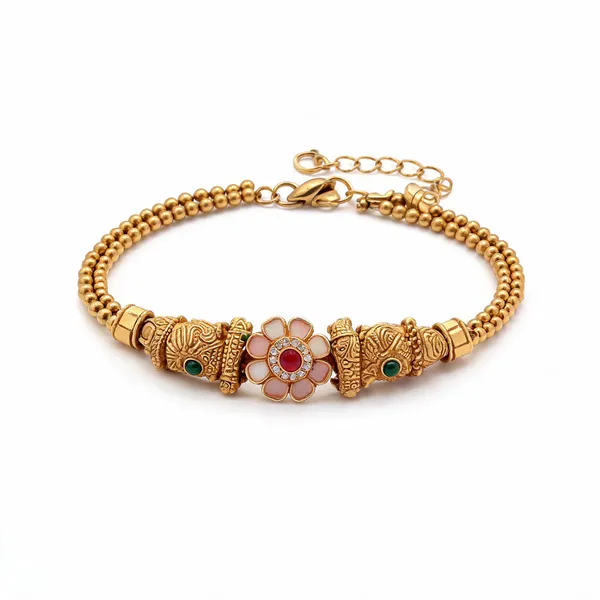 Gold_Brass_Copper_Classic_Bracelet_For_Women