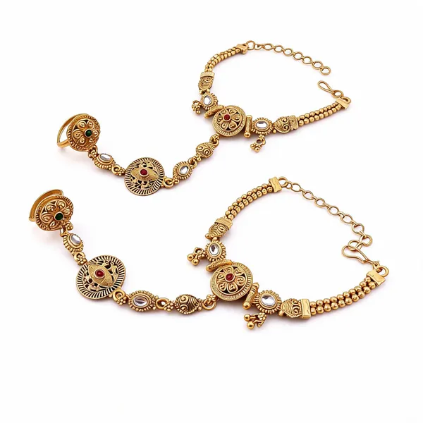 Gold_Brass_&_Copper_Hand_Harness_For_Women