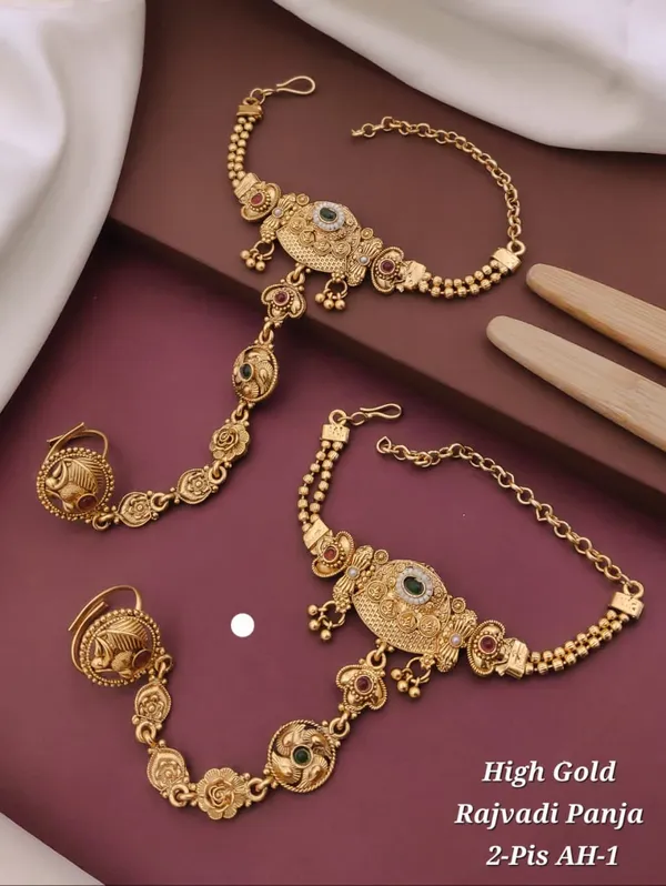 Gold_Brass_&_Copper_Hand_Harness_For_Women