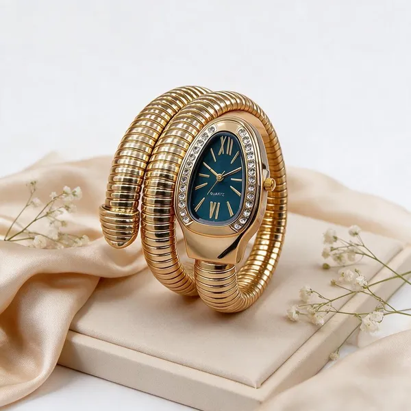 Gold_Brass_&_Copper_Watch_For_Women