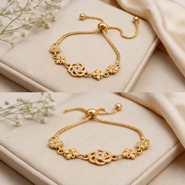 Gold_Brass_Copper_Classic_Bracelet_For_Women