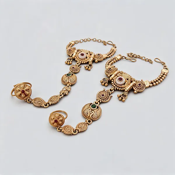 Gold_Brass_&_Copper_Hand_Harness_For_Women
