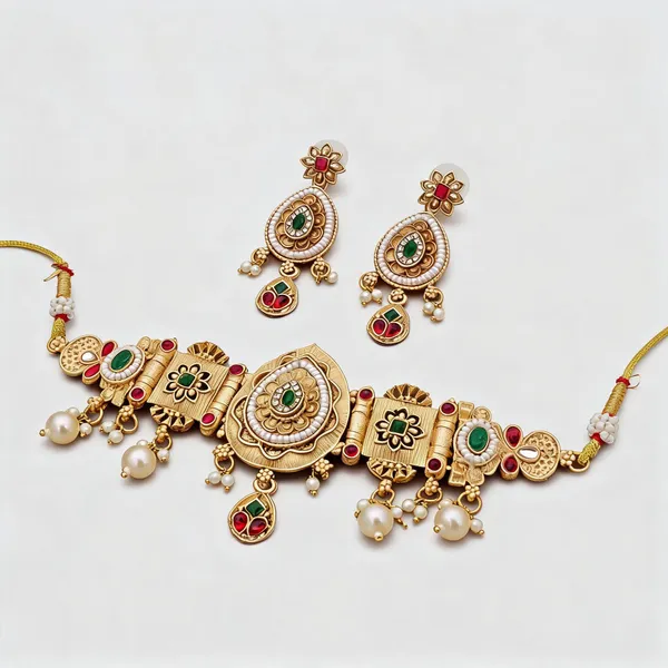 Gold_Brass_Copper_Choker_For_Women