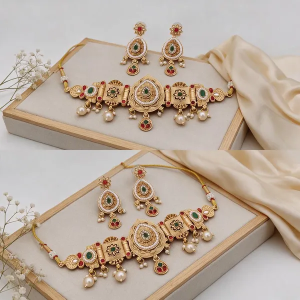 Gold_Brass_Copper_Choker_For_Women