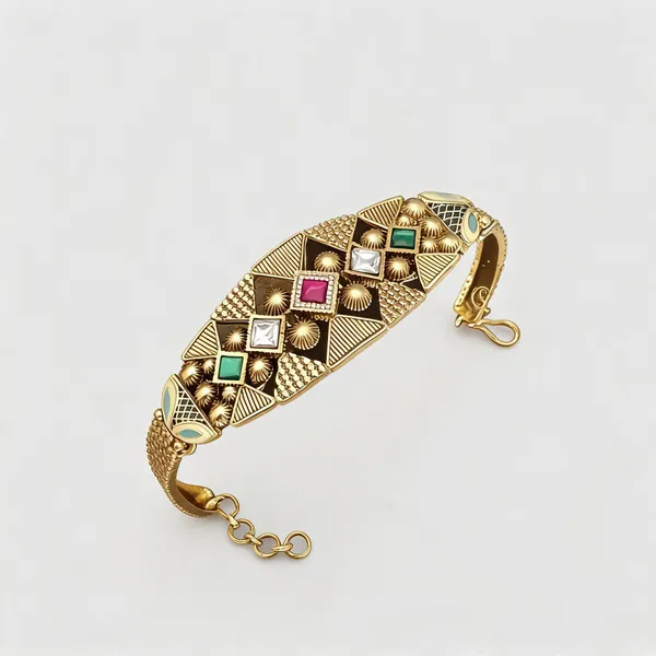 Gold_Brass_Copper_Classic_Bracelet_For_Women