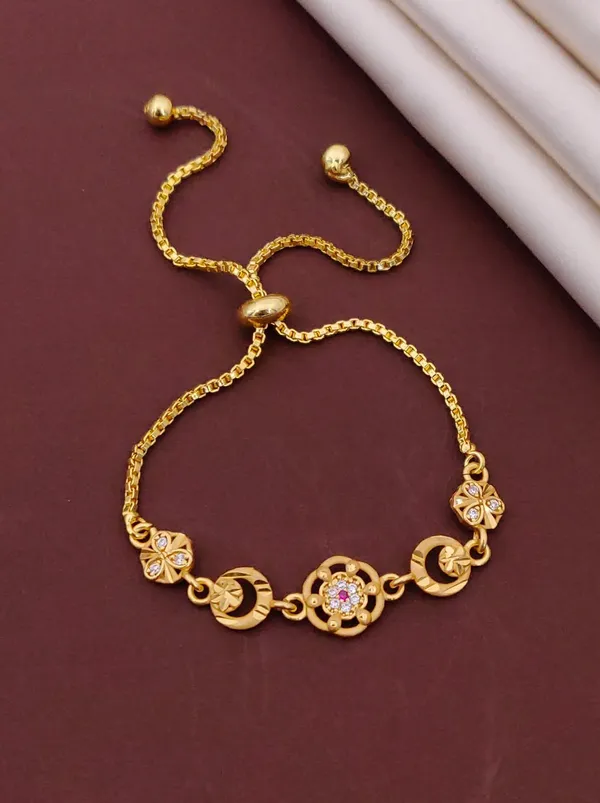 Gold_Brass_Copper_Classic_Bracelet_For_Women