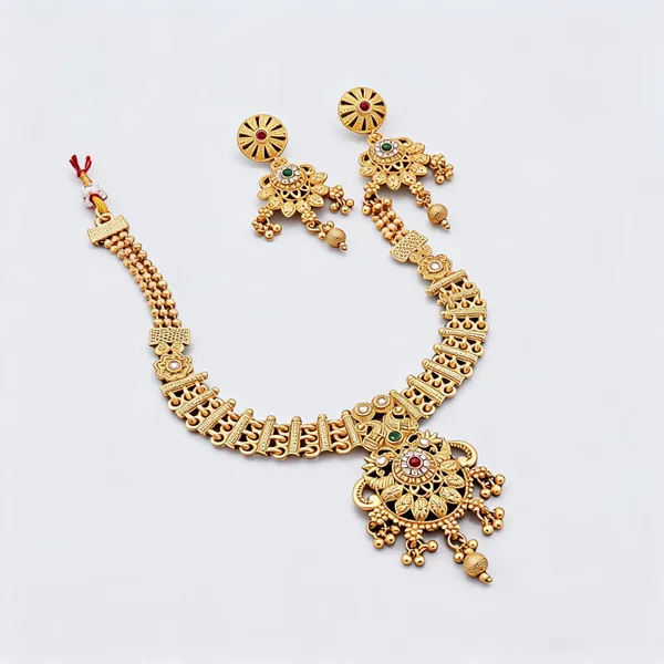 Gold_Brass_&_Copper_Necklace_Set_For_Women