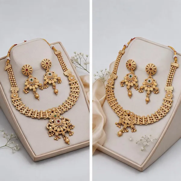 Gold_Brass_&_Copper_Necklace_Set_For_Women