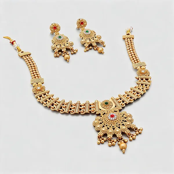 Gold_Brass_&_Copper_Necklace_Set_For_Women