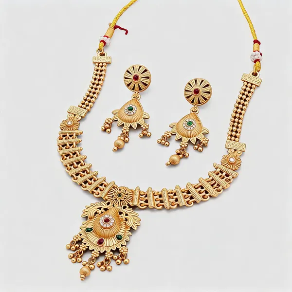 Gold_Brass_&_Copper_Necklace_Set_For_Women