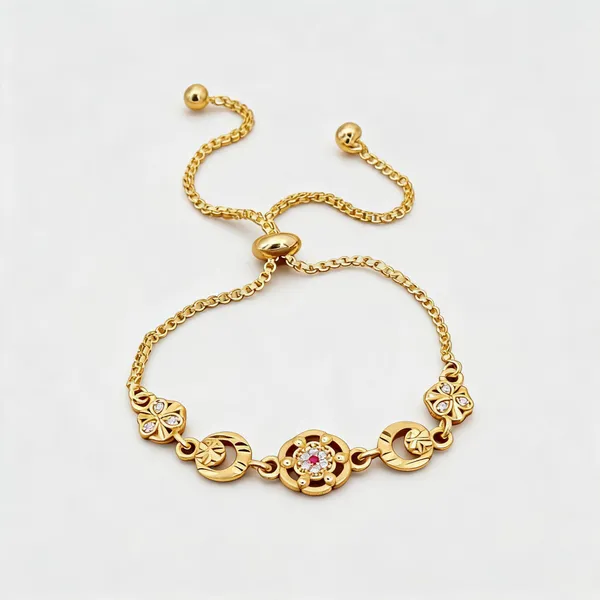 Gold_Brass_Copper_Classic_Bracelet_For_Women