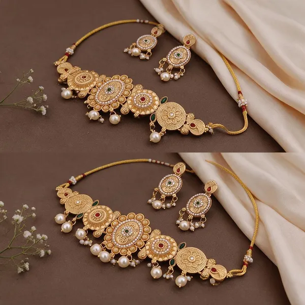 Gold_Brass_Copper_Choker_For_Women