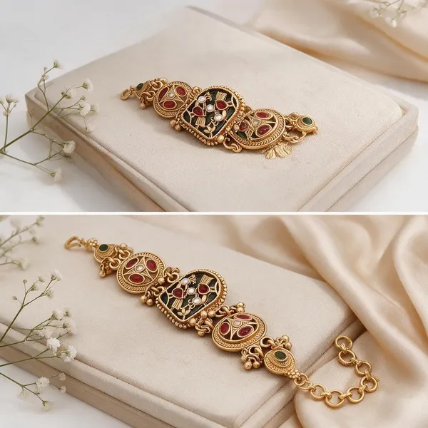 Gold_Brass_Copper_Classic_Bracelet_For_Women