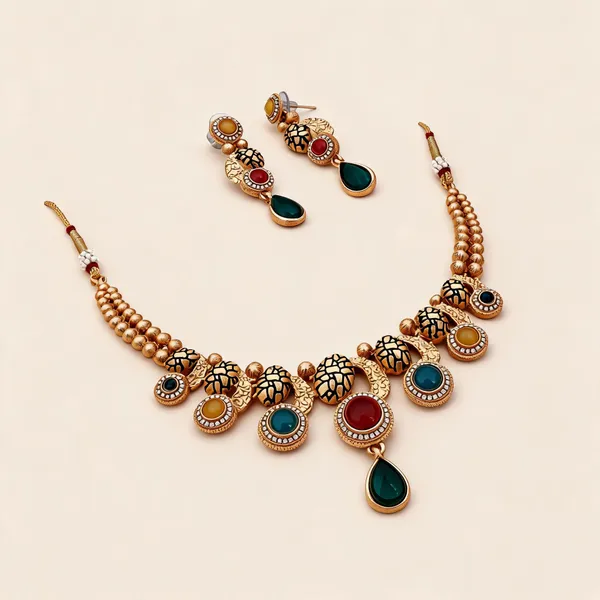 Gold_Brass_Copper_Necklace_Set_For_Women