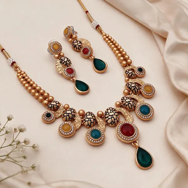 Gold_Brass_Copper_Necklace_Set_For_Women
